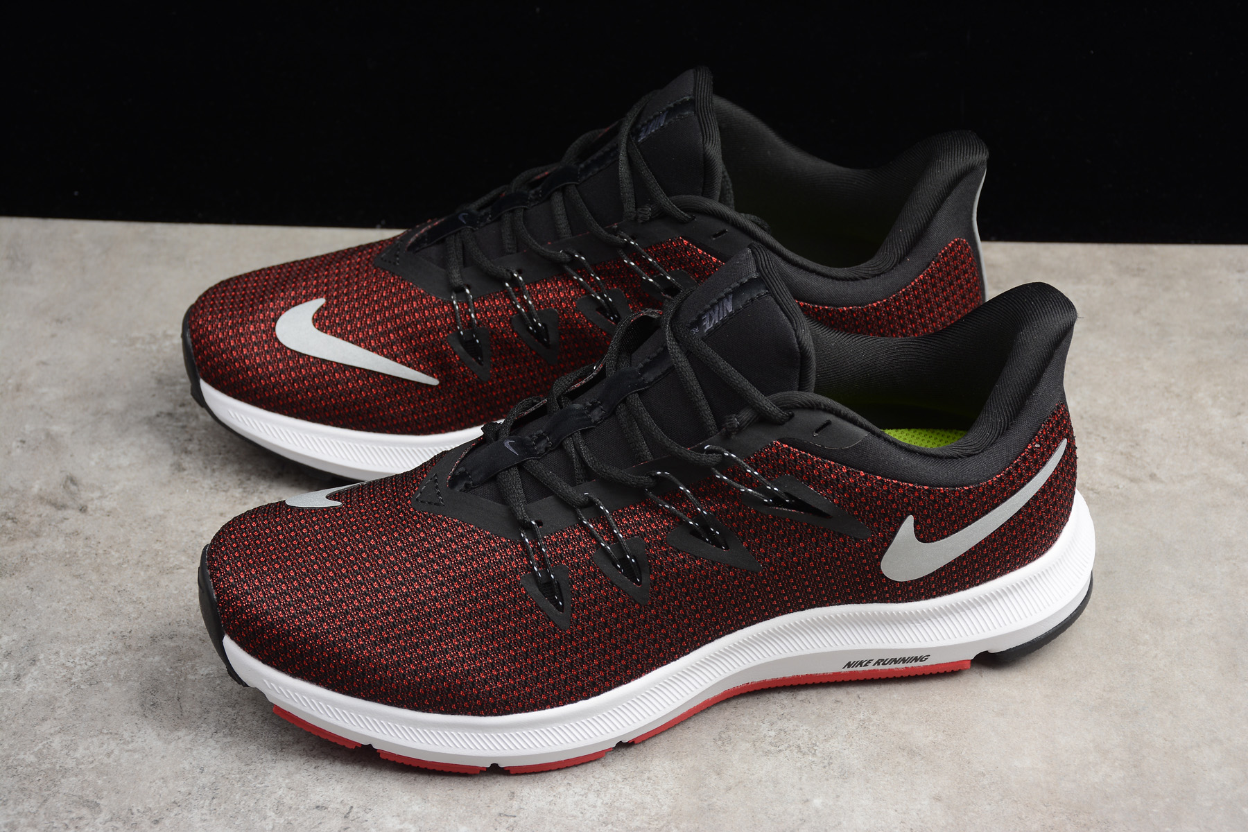 Nike Quest II Wine Red Black White Running Shoes